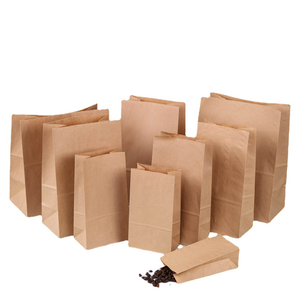 Sacs en papier de luxe personnalisés avec poignée en corde de coton, sacs de courses alimentaires, impression flexographique, logo personnalisé - Product Image 1