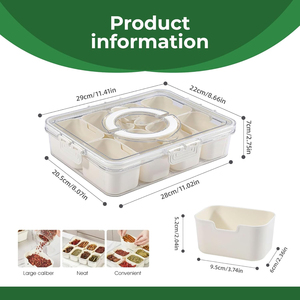 กล่องขนม Choice Fun Snackle Box พร้อมฝาปิดแบบหนีบ สำหรับใส่ขนมแบบพกพา ดีไซน์ช่องแบ่งเก็บอาหารแบบปิดสนิท ผลิตจากพลาสติกที่เป็นมิตรกับสิ่งแวดล้อม เหมาะสำหรับงานปาร์ตี้ - Product Image 2