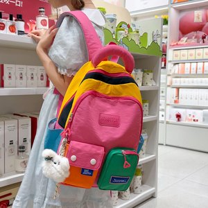 Mochila Casual de Poliéster Desmontable de Gran Capacidad, Ligera y Versátil, con Diseño Color Block y Múltiples Bolsillos, Estilo Moderno, Novedad 2026 - Product Image 4