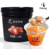 Most Popular Fruit Litchi Jam With Fresh Pulp Fruit Lychee Jam Puree for Bread Ice Cream Fruit Milk Bubble Tea Ingredient