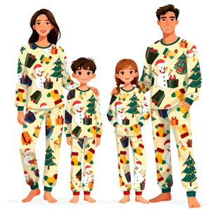 Pyjamas de Noël personnalisés pour la famille, plus de 100 motifs de Noël gratuits, pyjamas du printemps à l'hiver - Product Image 2