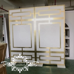 <strong>Golden</strong> Wedding <strong>Panel</strong> Backdrop Made by Occasions Furniture Decorations Wall - Product Image 1