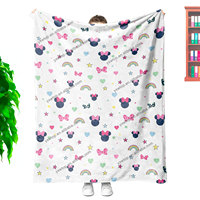 Custom Ontworpen Cartoon Minky House Head Love Xxxoo Koekjes Dubbelzijdig Pluche Gooien Deken Voor Thuis Reizen Valentijnsdag