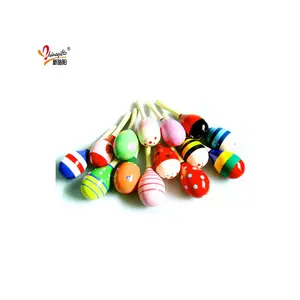 Suppliers Wooden Baby Musical Instruments Maracas Toy Sand Shaker Egg Maracas Early Education