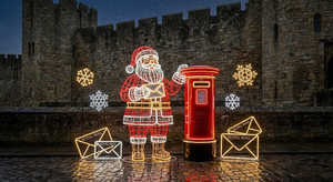 إضاءة احتفالية LED مقاومة للماء على شكل رجل الزنجبيل، أضواء زخرفية ثلاثية الأبعاد كبيرة الحجم للمتنزهات، إضاءة بموضوع عيد الميلاد - Product Image 4