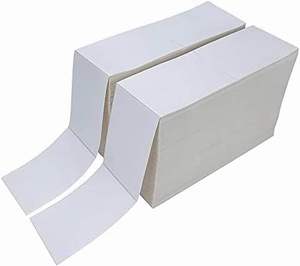 Factory Price Thermal <b>Sticker</b> Adhesive Paper 100*150mm Perforated Blank Tag Oil Proof Package Label 5000pcs Per Stack - Product Image 1