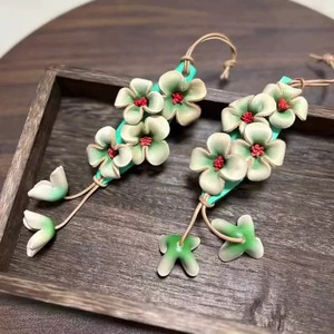 Weilei Top-grain Leather Osmanthus <b>Bag</b> <b>Charm</b> Handmade 3d Floral Tassel Pendant Chinese Style Literary Accessory Autumn Gifts - Product Image 1