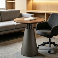 Meubles de bureau en promotion, table de bureau moderne minimaliste en bois, table ronde de conférence, petit bureau pour salle de réunion
