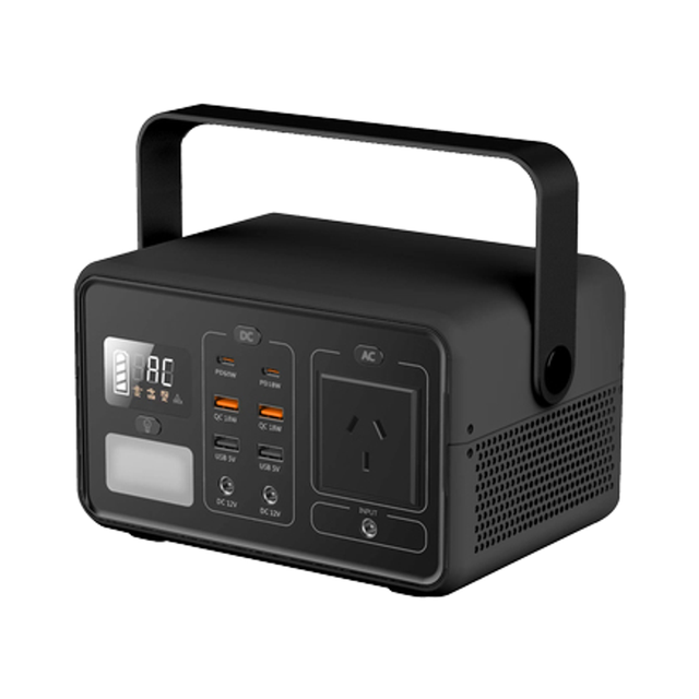 Portable 200W Pure Sine Wave Power Station Energy Storage Unit with MPPT Control Can Charge Solar Panel Car Lithium Ion Battery