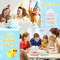Cadeau inspirant pour les employés Mini canards en résine avec sacs en organza Vous esquivez Great Cheer up Cards Tiny Pocket Ducks