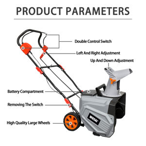 Souffleuse à neige électrique sans fil pour extérieur, avec moteur sans balais, pour allées, sentiers et jardins - Product Image 3