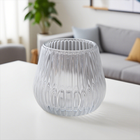 Ensemble tasse à thé et soucoupe en verre moderne de luxe de 100ml verres réutilisables conception simple pour une utilisation en cadeau