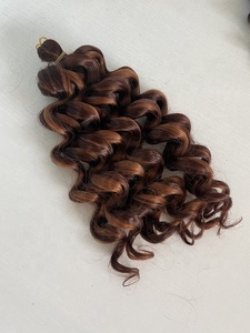 Courte longueur italienne Curl synthétique Crochet cheveux déesse boîte tressage Boho <span class=keywords><strong>coiffure</strong></span> 12 pouces pleine tête court bouclés tressage cheveux - Product Image 2