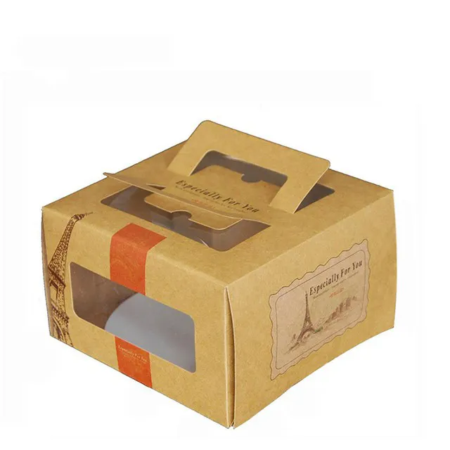Custom printed cheese cake box  cake carrying box birthday cake packaging box