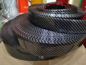 Universel en <span class=keywords><strong>caoutchouc</strong></span> PVC souple avec motif en fibre de carbone <span class=keywords><strong>protection</strong></span> et bandes de décoration pour des voitures - Product Image 3