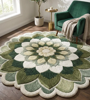 Tapis tufté artisanal abstrait, tapis moderne en peluche pour salon, chambre à coucher, tapis décoratif antidérapant, taille et design personnalisés