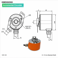 Encodeur incrémental à arbre creux INH58 IP67 2048PPR RS422 10-30VDC Standard 58mm Installation facile pour l'automatisation du mouvement