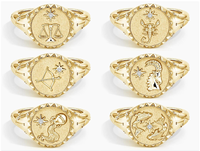 Bague Chevalière en Argent S925 Signes du Zodiaque, Luxe Plaqué Or 18K, Zircon Cubique Scintillant, Motif Étoile, pour Femme et Homme, Anniversaire