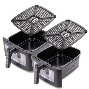 หม้อทอดไร้น้ำมัน RAF 2800W แบบสองตะกร้า ความจุ 7.0 ลิตร พร้อมระบบหมุนเวียนลมร้อน 360 องศา เพื่อการทำอาหารแบบลดน้ำมันสำหรับครอบครัว พร้อมหน้าจอดิจิตอล - Product Image 2