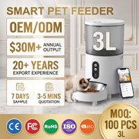 Comedero Inteligente Automático para Mascotas de 4L con Cámara, Control Remoto por WiFi, Batería Recargable, Dispensador de Comida a Prueba de Agua para Gatos