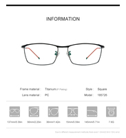 Gafas Borregls de Titanio para Hombre, Montura de Diseño de Marca, Ligeras, de Alta Calidad, Cuadradas, Gafas Ópticas Japonesas 185726