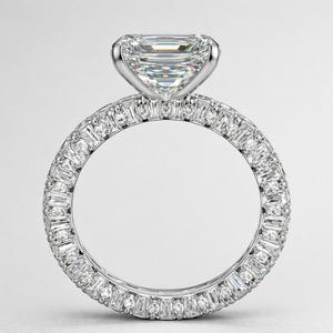 Anillo de platino con diamantes de primera calidad para mujer, con estilo clásico y elegante, accesorio de joyería fina para compromiso y boda - Product Image 4