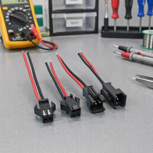 OEM Kabel SM 2-pins vrouwelijke/mannelijke connector draadkabels 2,54 mm pitch voor LED strip connector pigtail plug kabel - Product Image 1