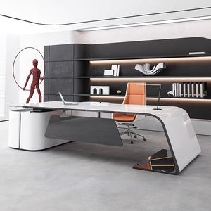 Escritorio Ejecutivo Moderno TM-89672 Muebles de Oficina Blancos Diseño Minimalista Para Espacio de Trabajo - Product Image 3