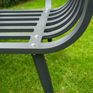 ألومنيوم حديث مع مساند خشبية بمقعد فردي مزدوج وثلاثي للمنتزهات - Product Image 5