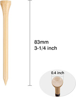 Tees de golf en bois naturel de haute qualité, réduisant la friction et le spin latéral pour des drives plus droits, accessoire de golf professionnel