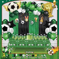 Kit d'arche de ballons pour fête à thème personnalisée, comprenant un kit de ballons verts et blancs et des ballons en feuille pour fête