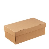 Boîte à chaussures pliante en carton kraft ondulé avec rabat, impression offset, format e-commerce, pour chaussures de bébé, vente en gros