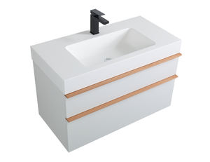 Mueble de Baño Flotante de Lujo Impermeable y Económico, Libre de Impuestos en EE. UU., Mueble de Baño de Madera Montado en la Pared con Lavabo - Product Image 4