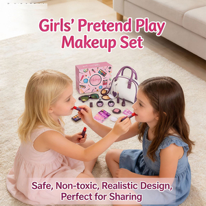 Ensemble de 32 accessoires de jeu tendance pour filles avec sac à main, <span class=keywords><strong>maquillage</strong></span> simulé, jouets de beauté, déguisements pour enfants - Product Image 2