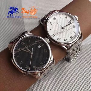 Montre à quartz pour homme avec affichage de la date, cadran noir classique à chiffres romains, bracelet en acier inoxydable - Product Image 2