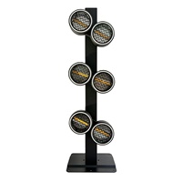 6 Luces LED Giratorias Retro de 60W para Escenario |   Luz Estroboscópica de Anillo con Apertura de Haz Giratorio Amarillo para DJ, Controlada por DMX512/Activación por Sonido