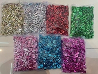 MuyMuz 150 Piezas de Cuentas de Plástico Gruesas para Cadena de Teléfono Móvil, Acrílicas, con Recubrimiento UV, Iridiscentes, de Orificio Grande de 20mm, con Letras del Alfabeto, Multicolores