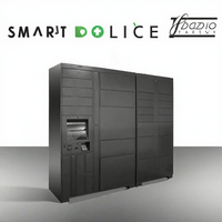 Casier intelligent pour colis à 12 compartiments, système de stockage de colis avec serrure électronique, structure en acier pour immeuble de bureaux