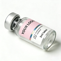 Autocollant personnalisé à transfert thermique haute adhérence pour flacons de peptides 3 ml, 5 ml, 10 ml, flacons injectables