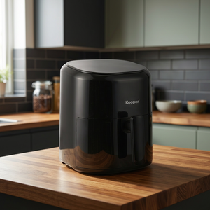 Friggitrice ad Aria Kooper 5 L Moderna con Doppio Cestello, 1200 W, Display Touch Elettrico, Senza Olio, in Plastica Nera con Rivestimento Ceramico Antiaderente - Product Image 2