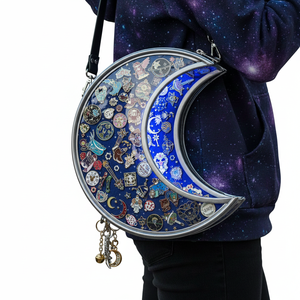 <span class=keywords><strong>Bolso</strong></span> Ita Personalizado con Diseño de <span class=keywords><strong>Alas</strong></span> de Murciélago Gótico, <span class=keywords><strong>Bolso</strong></span> de Coleccionista de Pins Esmaltados de Personajes de Anime para Amantes del Anime, Conveniones y Salidas - Product Image 5