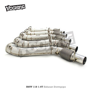 Cabezal de bajante de flujo libre de acero inoxidable de fábrica para <span class=keywords><strong>BMW</strong></span> <span class=keywords><strong>118</strong></span> <span class=keywords><strong>118i</strong></span> 1,6 T 2012-2016 sistema de escape deportivo de bajante recto - Product Image 6