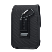 Pochette pour Samsung Galaxy Z Flip 8 7 6 pour iPhone Duo Pliable Noir Fermeture Magnétique Clip Métallique Robuste Emplacement Ceinture Nylon Cuir
