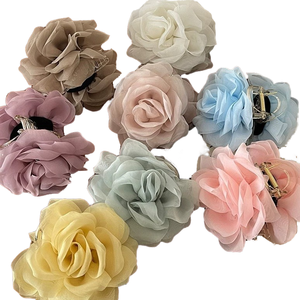 Pinza de Pelo de Alta Gama con Diseño de Flor de Camelia, Estilo Dulce, Accesorio de Acetato para Niñas, Venta al por Mayor DZ - Product Image 6