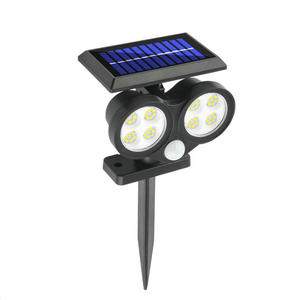 48 lampes solaires d'extérieur à <span class=keywords><strong>LED</strong></span>, éclairage à deux têtes, lampe de sol pour pelouse, capteur de mouvement PIR, projecteurs paysagers, lampes d'extérieur pour jardin - Product Image 4