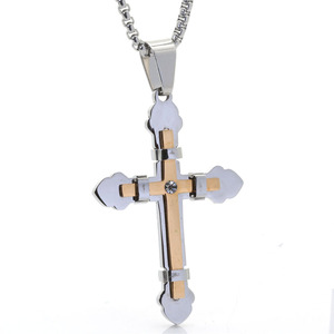 <b>Cross</b> Pendant Necklace Stainless Steel Unisex Gift Jewelry - Product Image 1