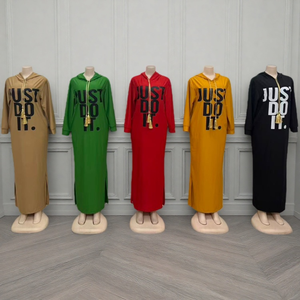 Nuovo Abito con Cappuccio Stampato da Donna, Manica Lunga, <span class=keywords><strong>Taglie</strong></span> <span class=keywords><strong>Grandi</strong></span>, Stile Sportivo Autunnale - Product Image 3