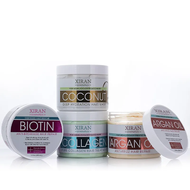 Private Label Top Professional Salon Hair Mask Keratin/Argan/ Biotin/ Castor/ Collagen/ Coconut Deep Nourishing Repair Hair Mask