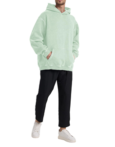 Sweat à capuche pour homme en coton de haute qualité, style streetwear, grande taille, faible MOQ, sans cordon de serrage, décontracté, nouveau - Product Image 3