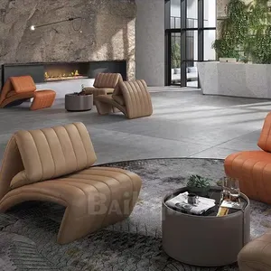 Ensemble canapés-lit en cuir, design moderne, luxueux, pour salon, chaise confortable